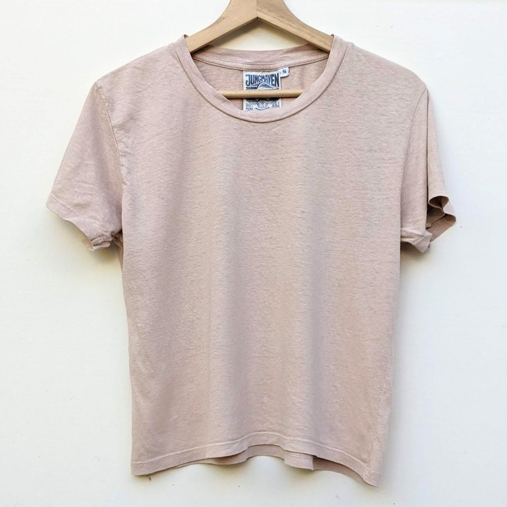 Jungmaven Cropped Lorel Tee Dusty Rose Small